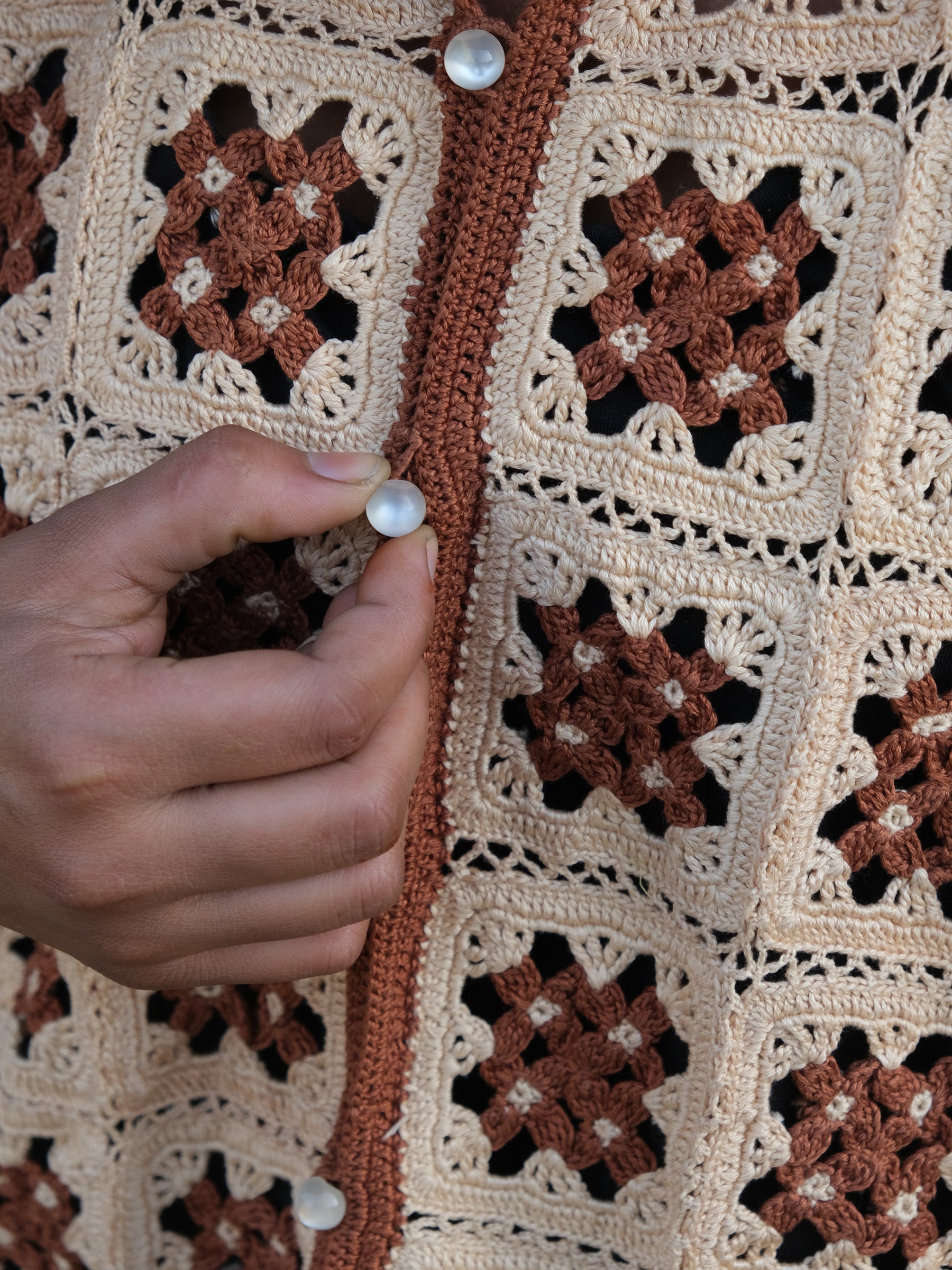COFFEE CROCHET SHIRT
