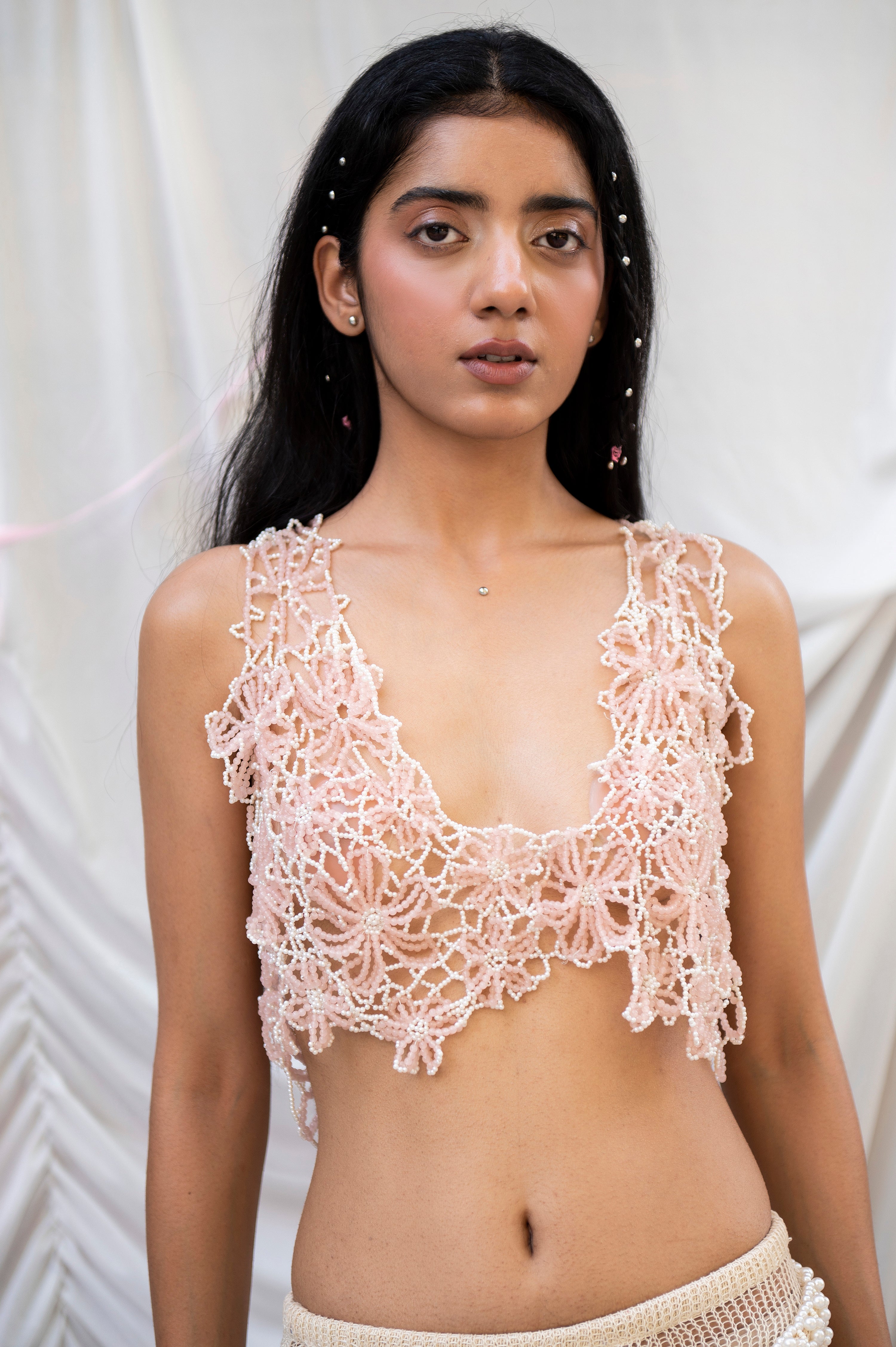 I'M TOO DELICATE- BEADED TOP