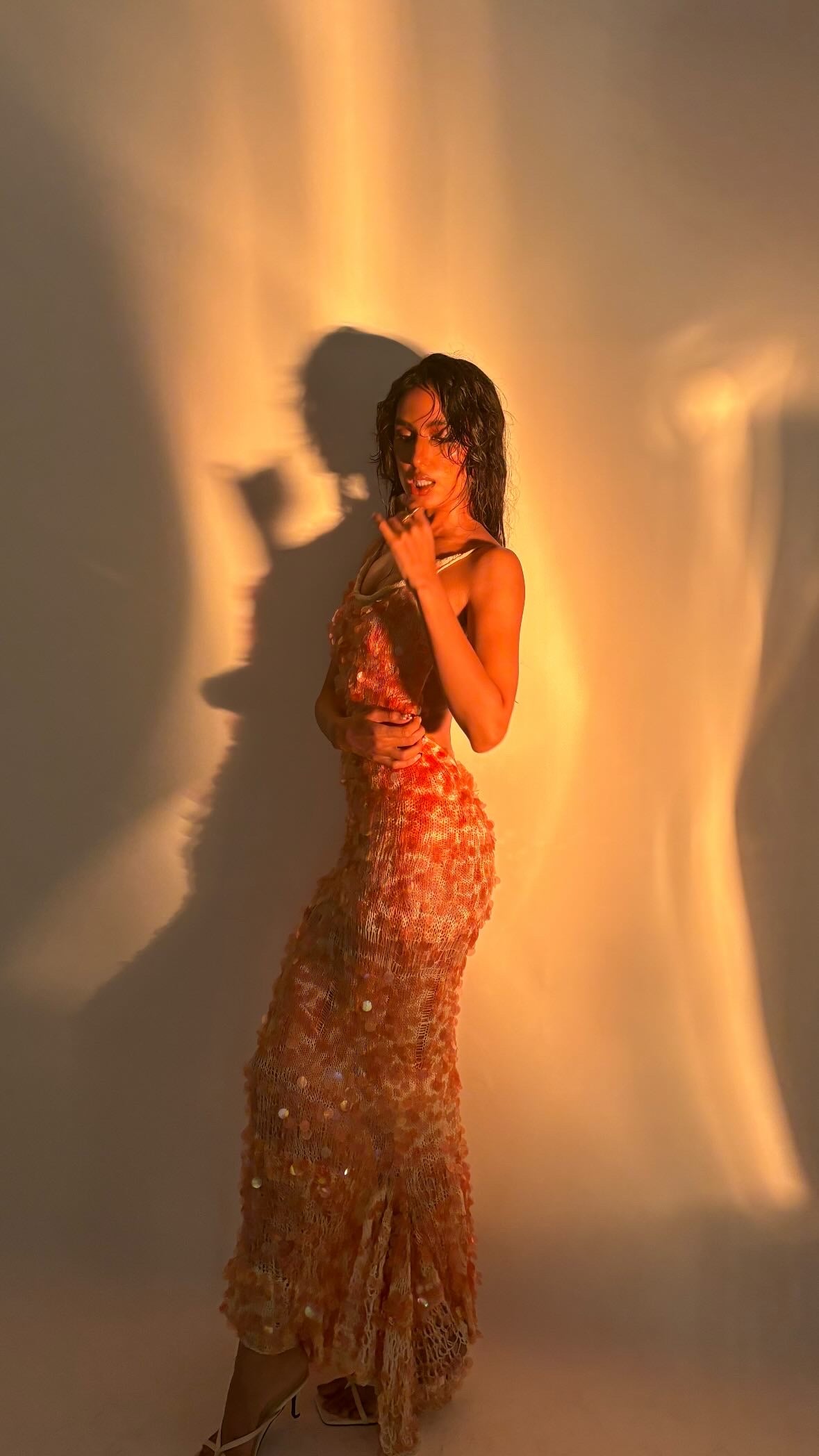 TAN SCULPT MAXI DRESS