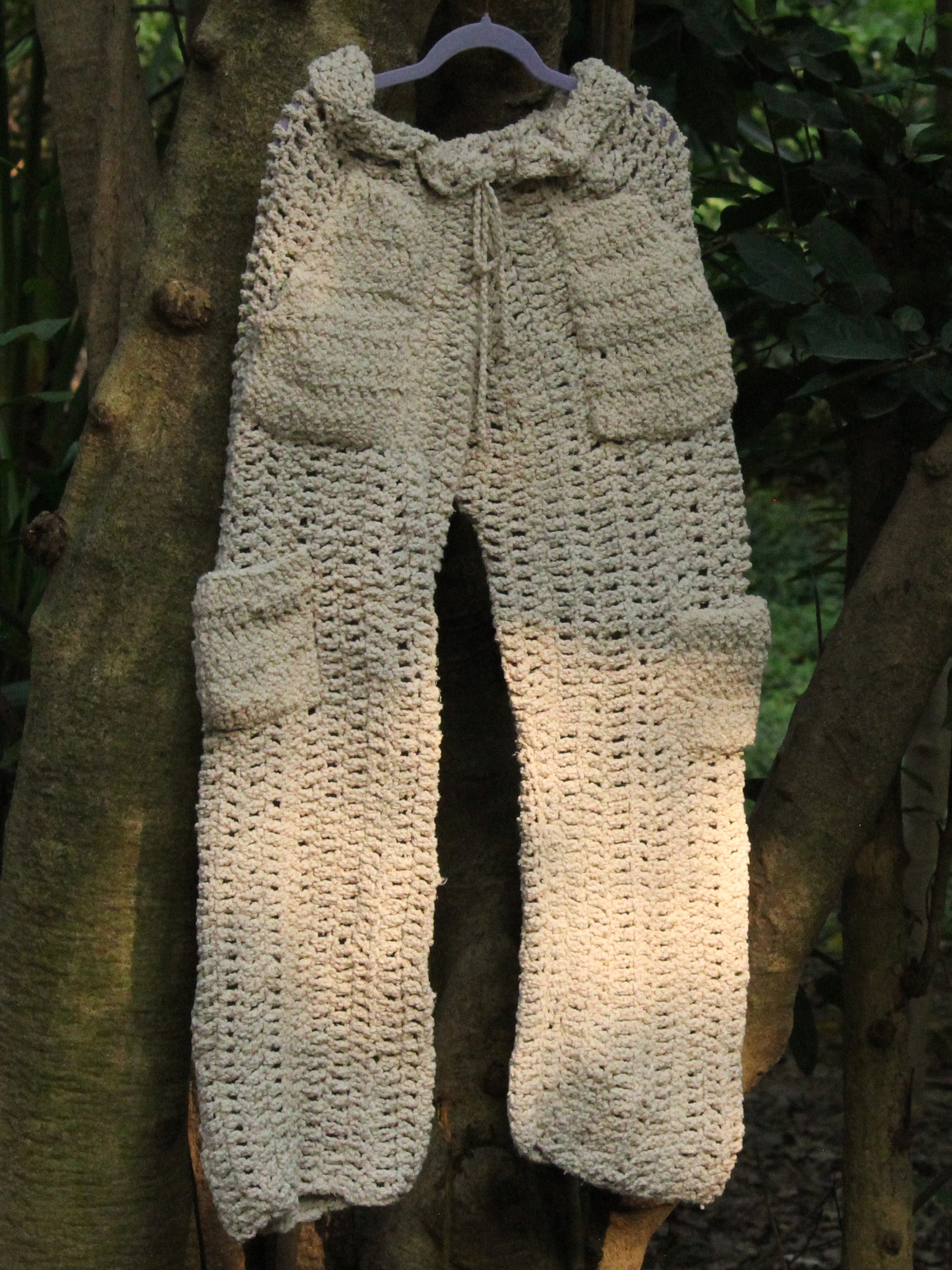 TERRA TEXTURED GRID CROCHET PANTS