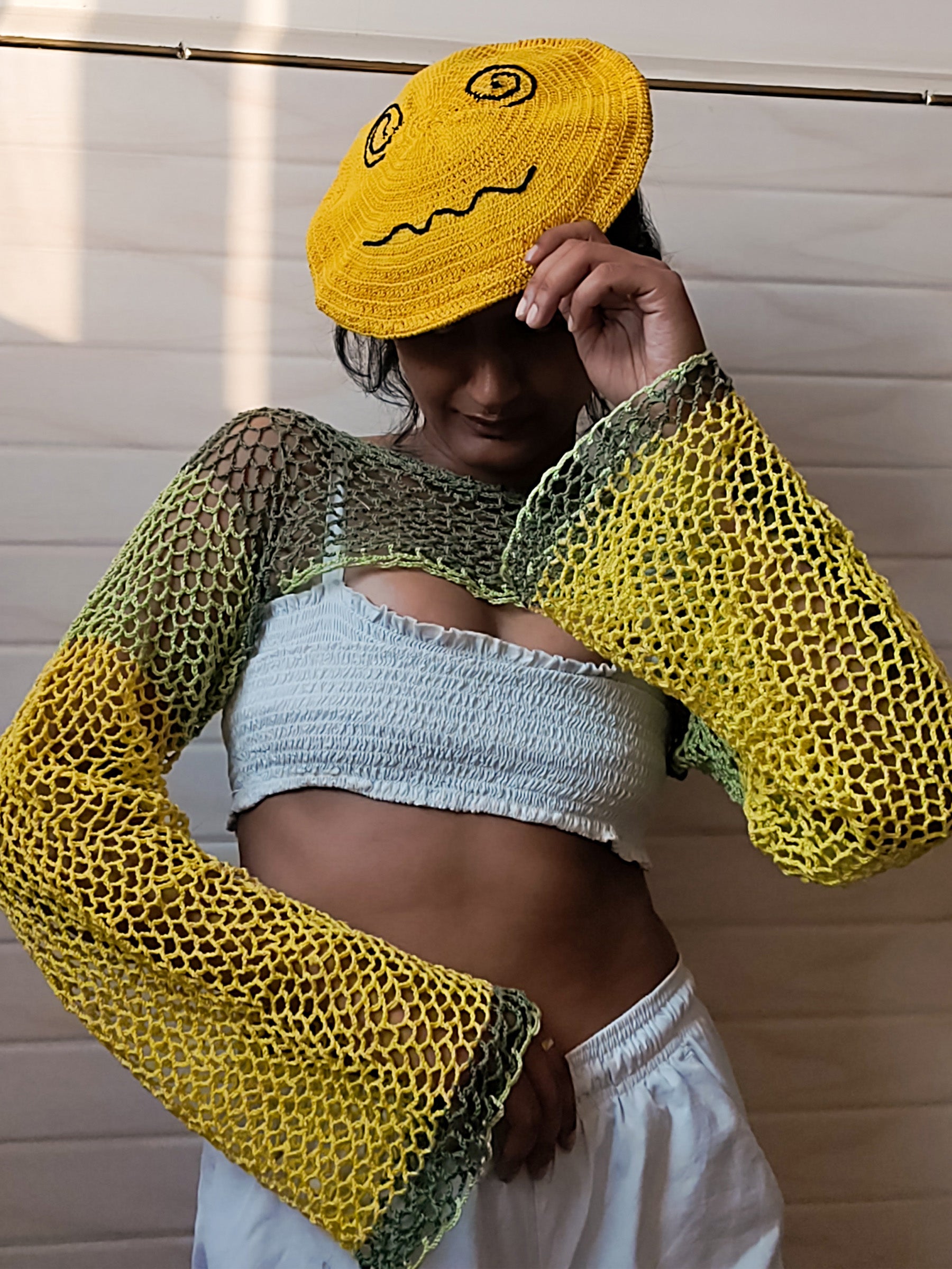 MANGO CROCHET SLEEVES TOP